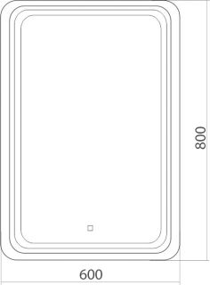 Зеркало Silver Mirrors Мальта 60см чёрный LED-00002353